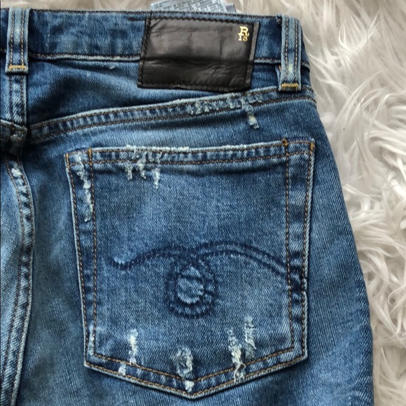 NEW • R13 • Kick Ripped Cropped Bootcut Jeans - Picture 4 of 5